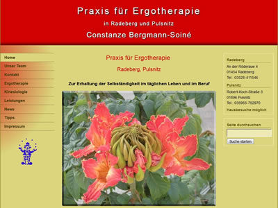 Impressum Praxis für Ergotherapie in Dresden, Radeberg, Pulsnitz